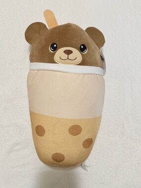 Plush Bear Bubble Tea Toy - Brown and Cream Kids Toy